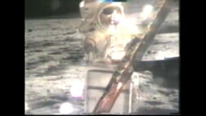 Rare NASA APOLO 17 Flag Deployment and ALSEP Off-Load. Part 02