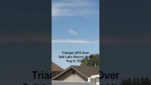Triangle UFO over Salt Lake City Airport, Utah Aug 8, 2025, UAP paranormal sighting news 👽